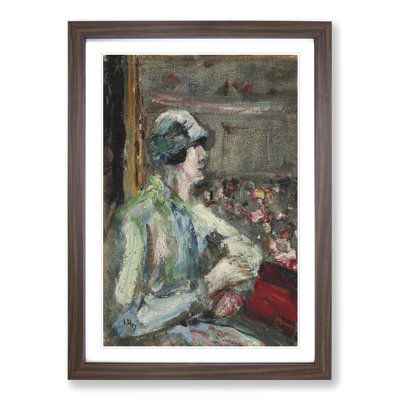 Lady in the Box by Lesser Ury - Framed Print
