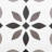 Snowflakes 8.7" x 8.7" Geometric Porcelain Tile-64437185