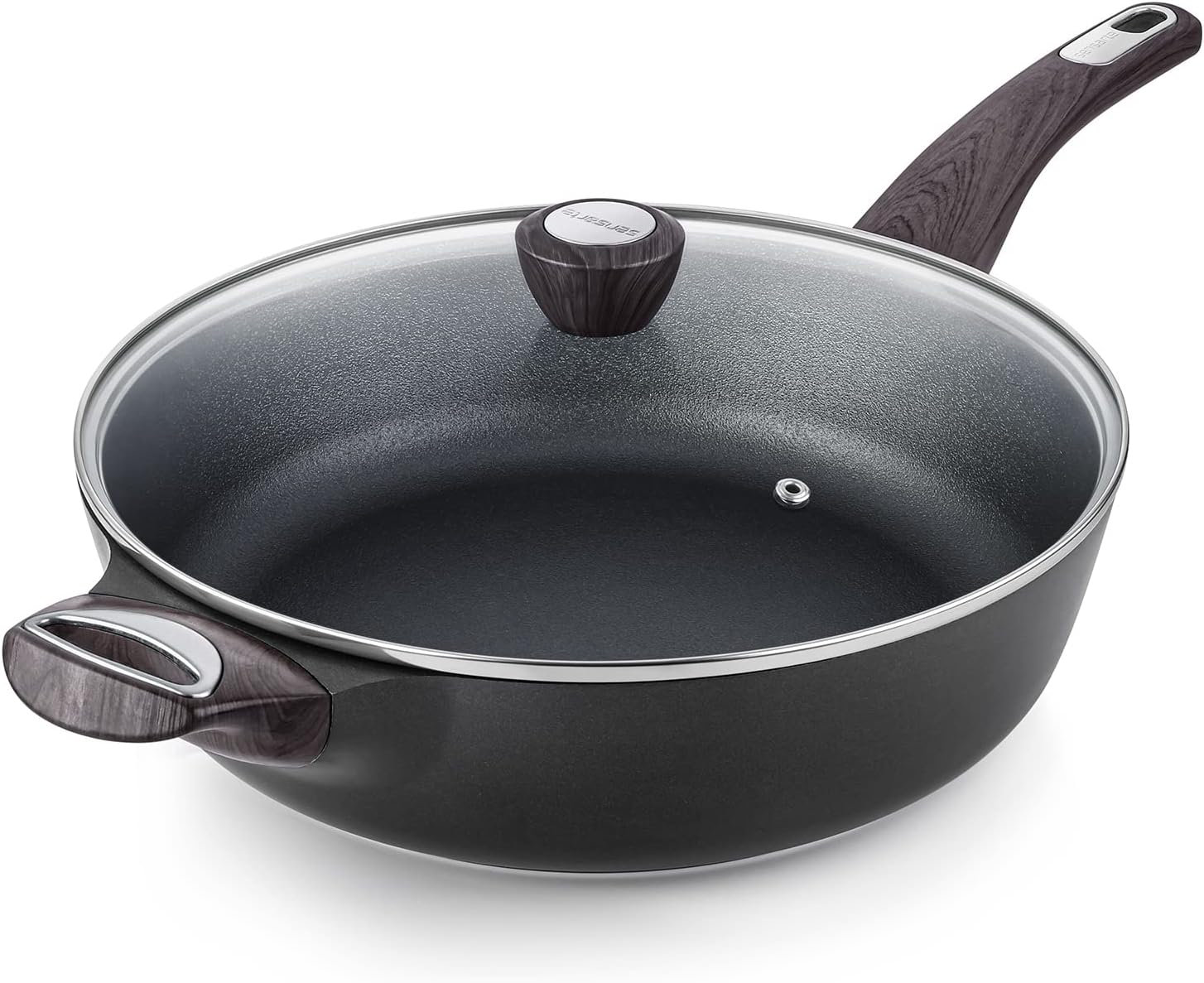 Anadea Nonstick Deep Frying Pan, 12 Inch Large Skillet Pan, Induction ...