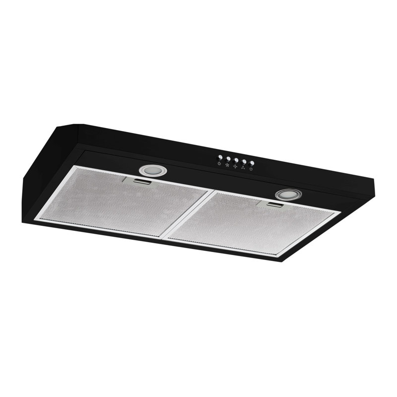 Hotte sous un meuble convertible 108 pouces 400 CFM 108C Series, Noir
