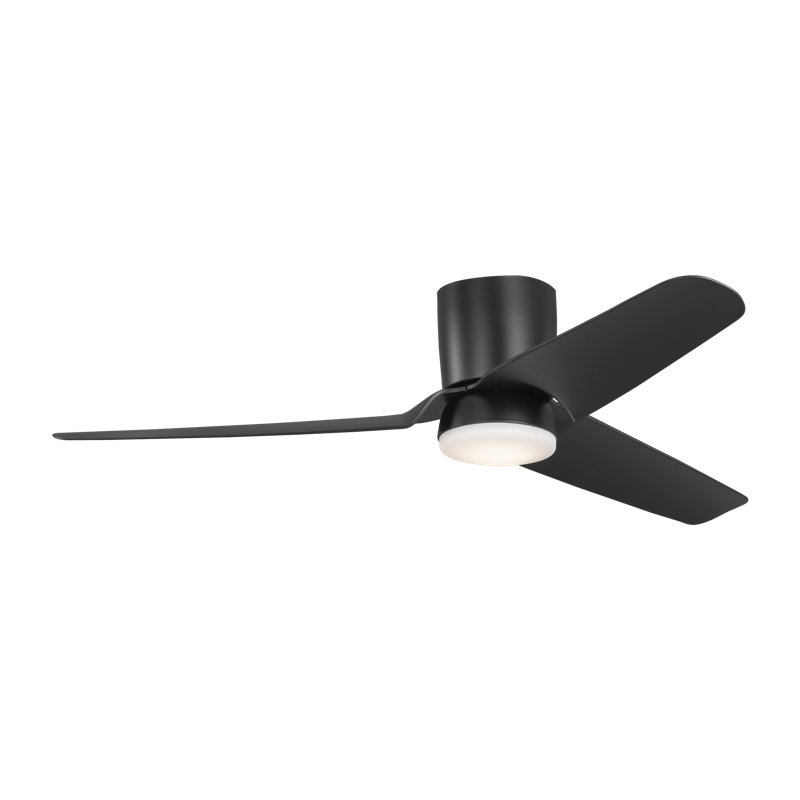 Hentz Indoor Ceiling Fan with Midnight Black ABS blades and Handheld Remote