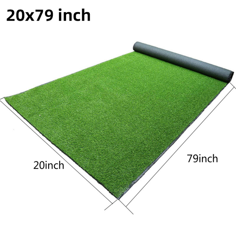 Tapis synthétique synthétique synthétique vert gazon synthétique, H 1 po x l 79 po x P 20 po