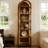  6-Tier Arched Bookshelf, Rustic Floor Standing Display Shelf for Living Room, Bedroom, Study with Decorative Shelves