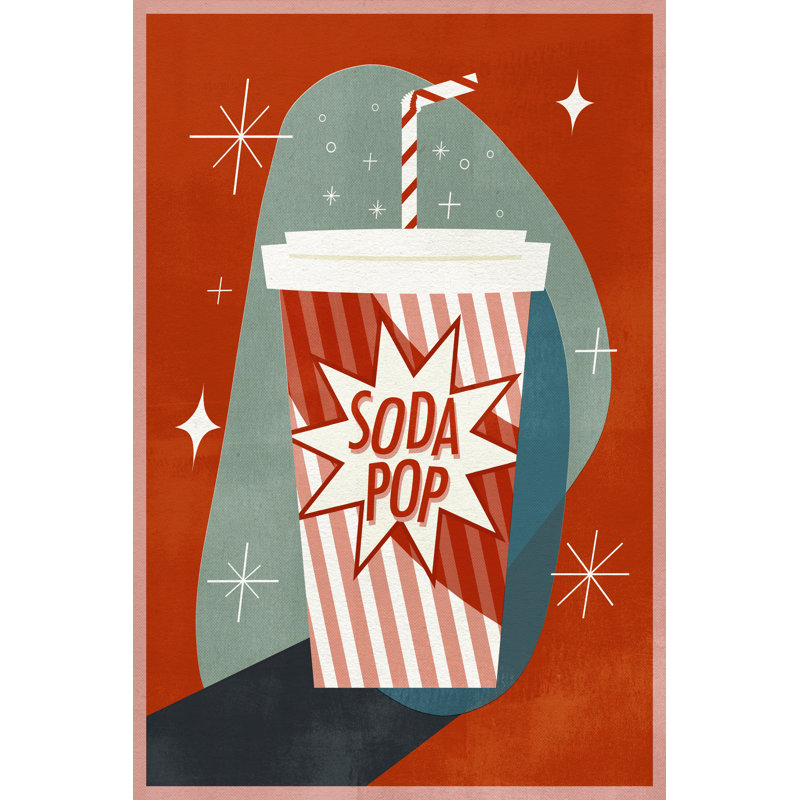Retro Refreshments II by Victoria Borges - Painting Print, 30cm H x 20cm W, Wrapped Canvas