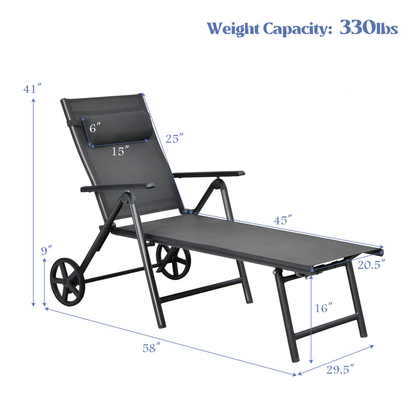 Chaise longue pliante pour l'extérieur Patiojoy