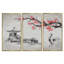 Mont Fuji japonais avec sakura - reproduction de cadre flottant 3 pièces sur toile-681381541-681381561