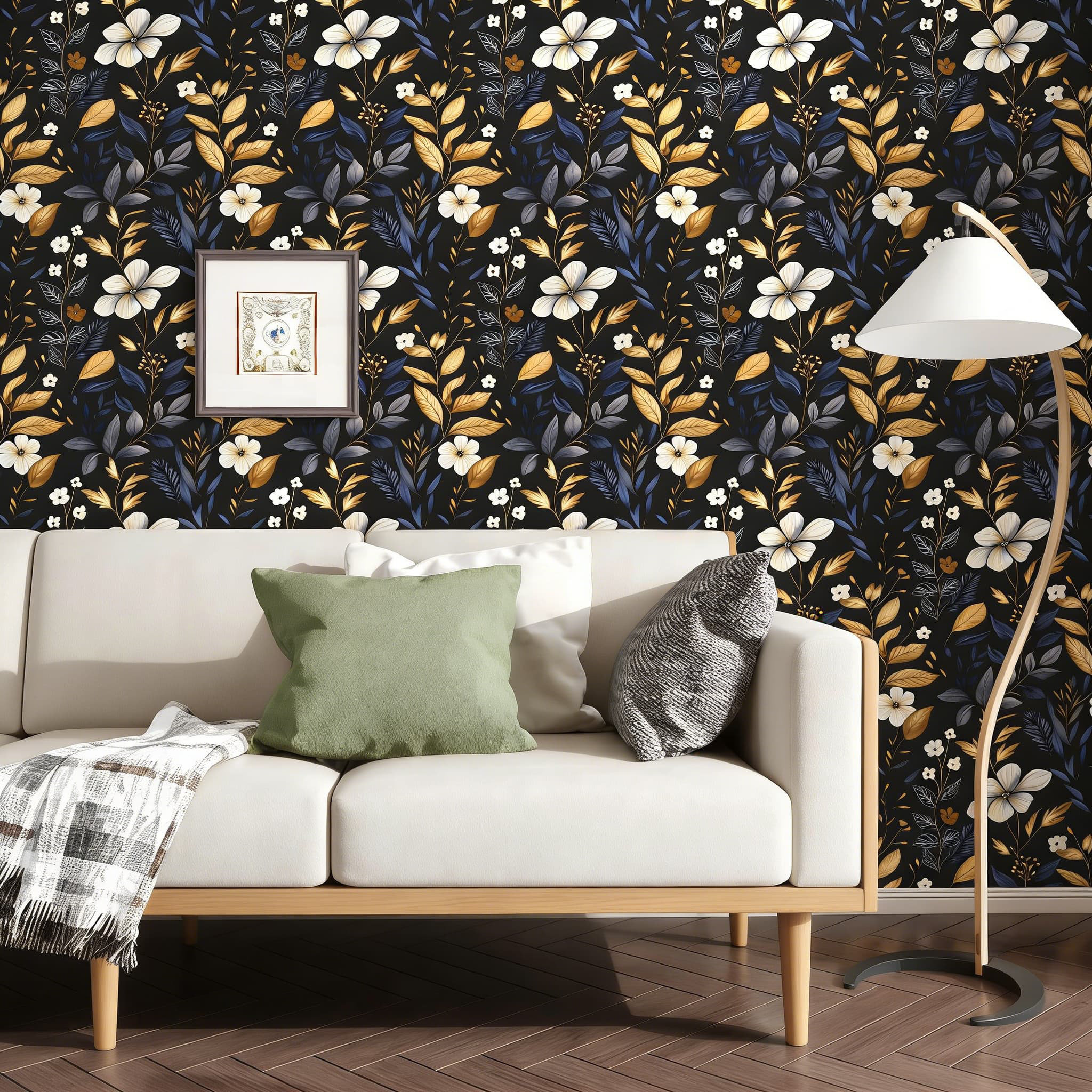 Vintage Black & White Floral Wallpaper Peel And Stick – 12x100 Inch, Self-Adhesive Botanical Contact Paper, Removable Waterproof Vinyl For Cabinets & Drawers
