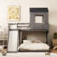 Lit mezzanine en bois avec attrait Playhouse