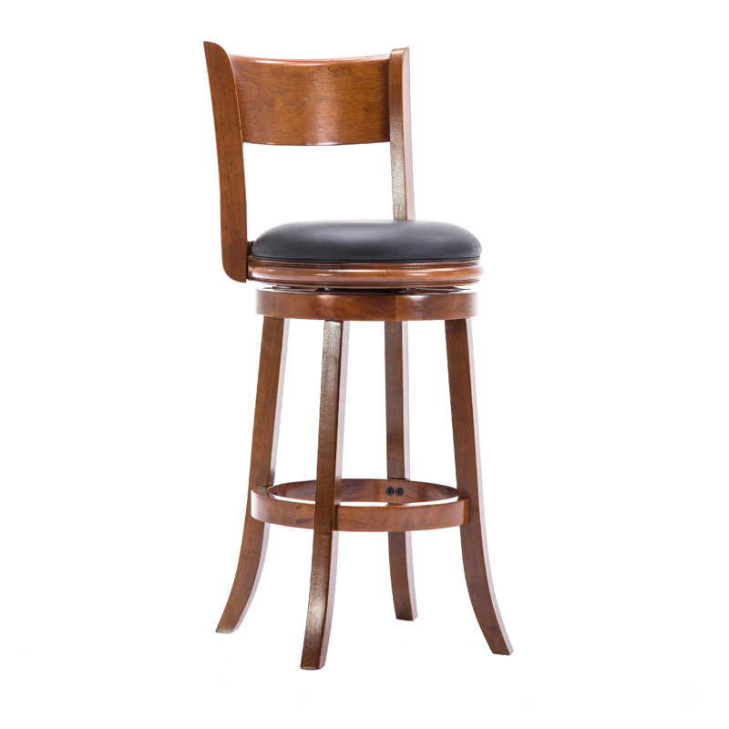 Swivel Solid Wood Counter Stool, Walnut, Bar Stool (29” Seat Height)