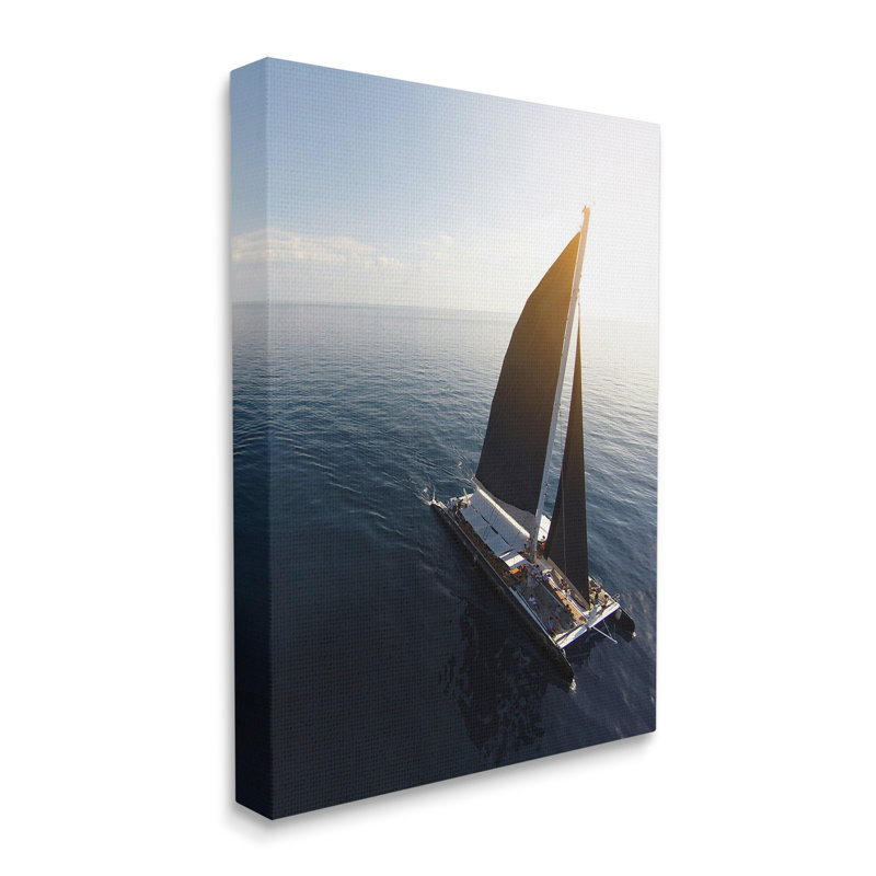 Art nautique sur toile, "Nautical Barge", H 20 po x l 16 po