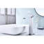 Robinet de salle de bain avec bec cascade, nickel brossé et aérateur approuvé de 1,2 gallon par minute, durabilité à long terme, conception durable-121767874