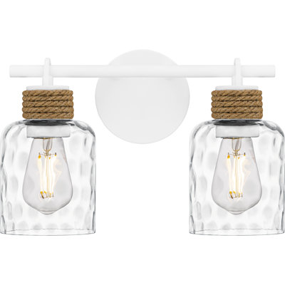 Baltic 2-Light Matte White Bath Light