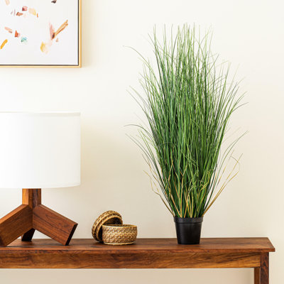 Kellan PVC Artificial Potted Green Curled Grass