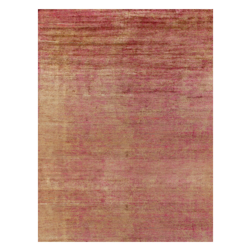 Rug & Kilim’S Oversized Contemporary Rug In Red And Gold Striae