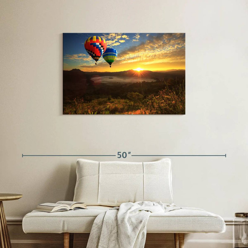 Montgolfières Mehar au lever du soleil, H 24 po x l 36 po