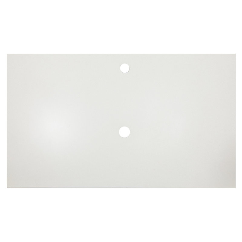 Plateau de meuble-lavabo simple en pierre 37 po Eden Terrazzo, Blanc