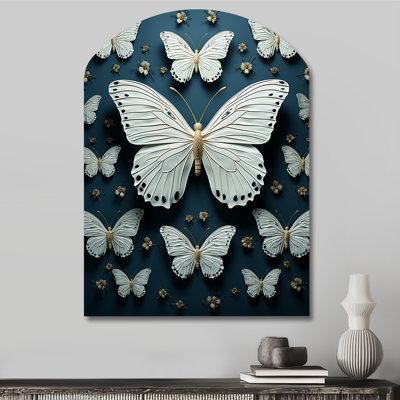 Art mural en forme de papillon asymétrique, Matt individuellement
