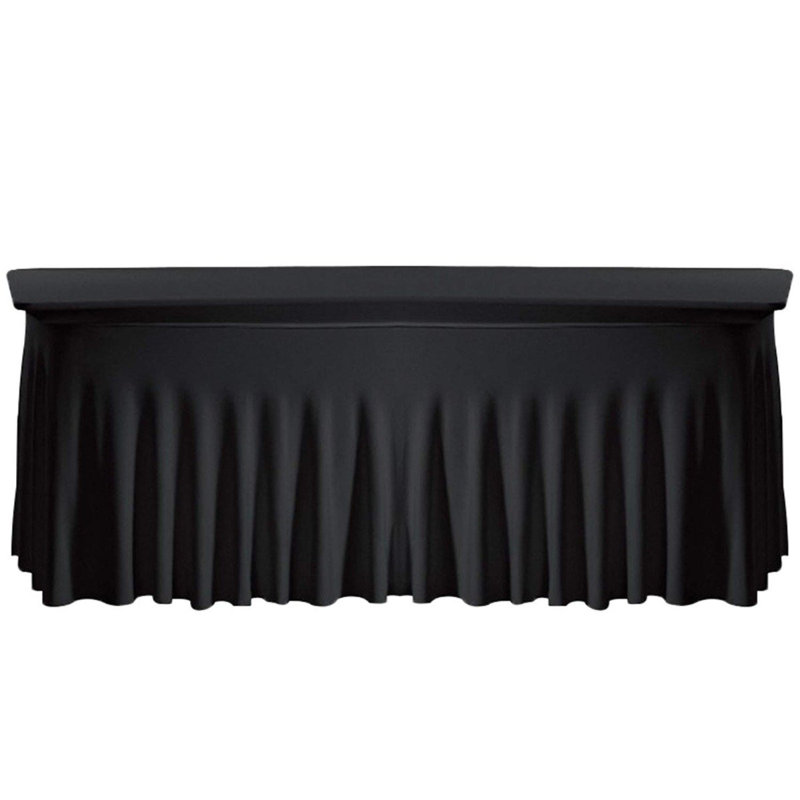Ebon Skirt Style Tablecloth, Black