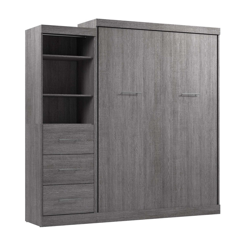 Arthor Metal Murphy Bed, Bark Gray