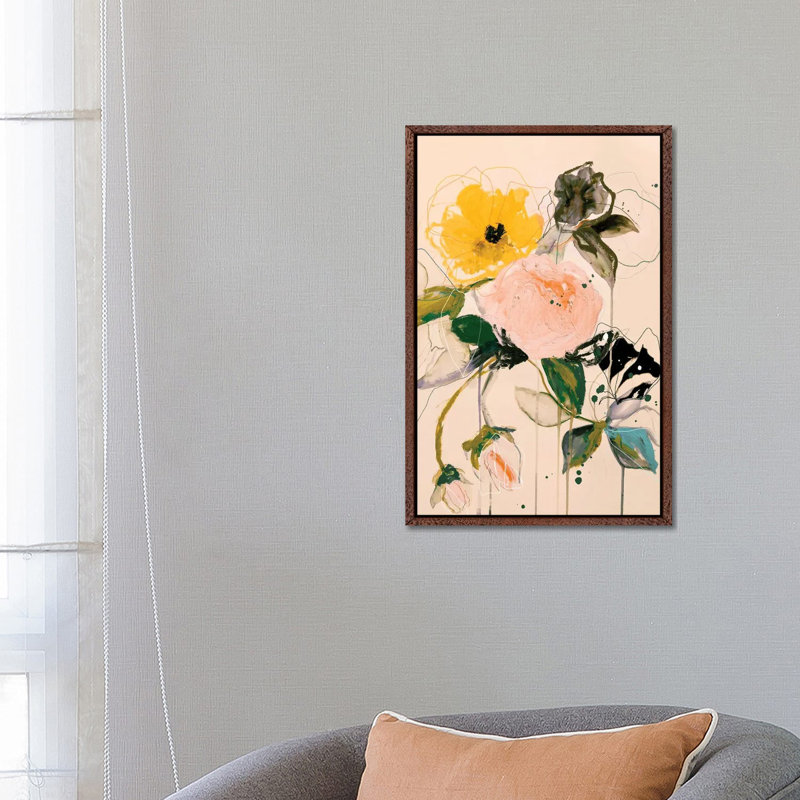 Roses Butterfly by Leigh Viner - Gallery-Wrapped Canvas Giclée on Canvas, 66.04 cm H x 45.72 cm W, Classic Wood Framed