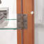 Armoire vitrée 2 portes avec portes en verre trempé, armoires vitrées avec panneau arrière en miroir et tablettes réglables, vitrine lumineuse pour la maison, ampoule de bureau incluse-110241535