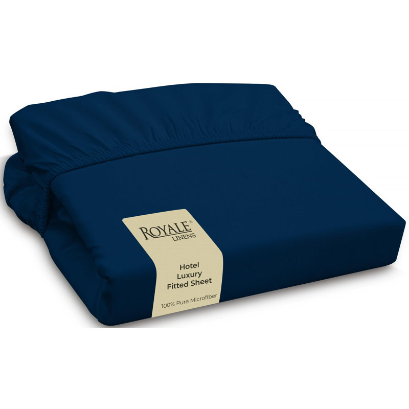 Royale Linens | Ultra Soft Brushed Microfiber | Hotel Luxury Bottom Sheets | Wrinkle Free & Fade Resistant | Deep Pocket Only