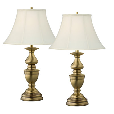 Balustrade 30" Satin Antique Brass Table Lamp