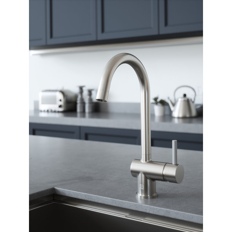 Belfry Kitchen Astoria Kitchen Faucet, Nickel/Anthracite Grey