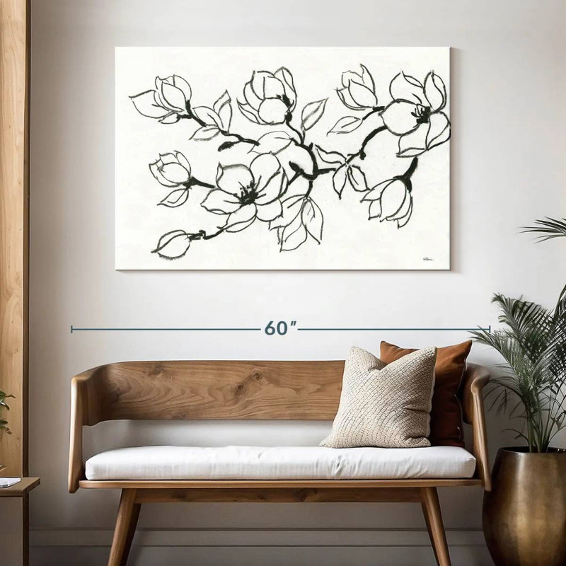 Harnek Flower Drawing, 32" H x 48" W