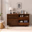 Buffet élégant en bois massif brun Mid-Century
