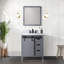 Meuble-lavabo gris foncé l 30 po x P 22 po avec miroir de 28 po - Armoire entièrement assemblée, compartiments de rangement spacieux, salle de bain de 30 po avec 22 tiroirs et tablettes-2107386953