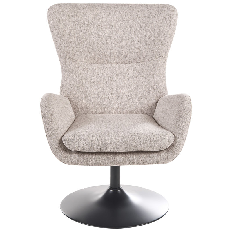 Upholstered Swivel Armchair, Brown