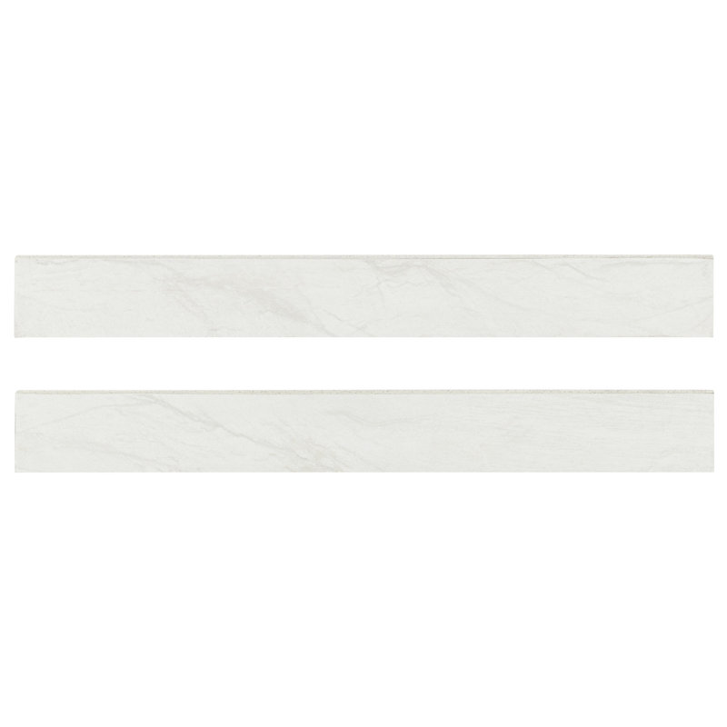 Carreau de faïence en porcelaine mat 3 po x 24 po Marnix, Albâtre