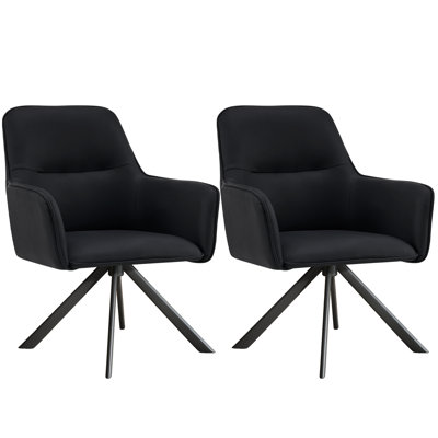 Simple Solid   Dining Chair with Armrests