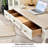 Simple White Rectangular Solid Wood Writing Desk