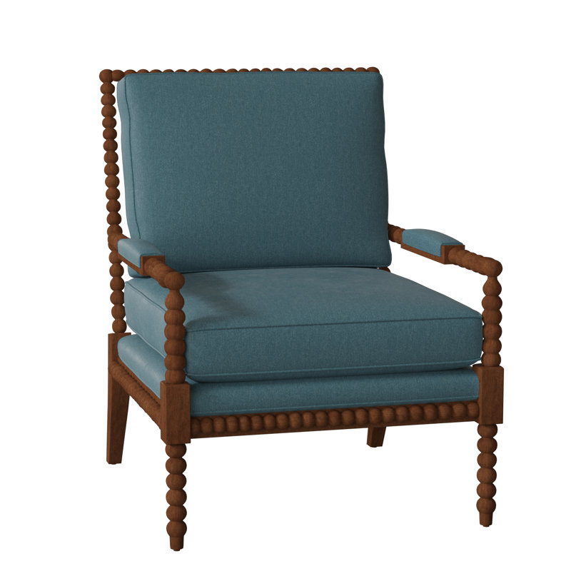 Paula Deen Home Upholstered Armchair, Craftwood 16 Gray Performance Chenille, Low Tide