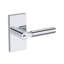 Lake Forest Keyed Entry Lever with Contemporary 5in Rose in Satin Nickel-1518559703