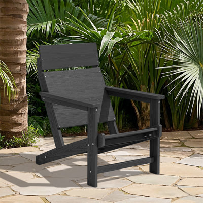 HDPE All-Weather Solid Panel Adirondack Chair by Highland Dunes