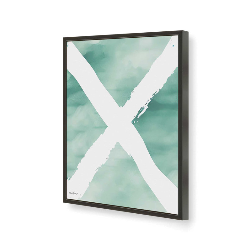 «Nautical Flag I» par Nicole DeCamp, reproduction d'art, Noir, L 18 po x H 24 po, Impression encadrée
