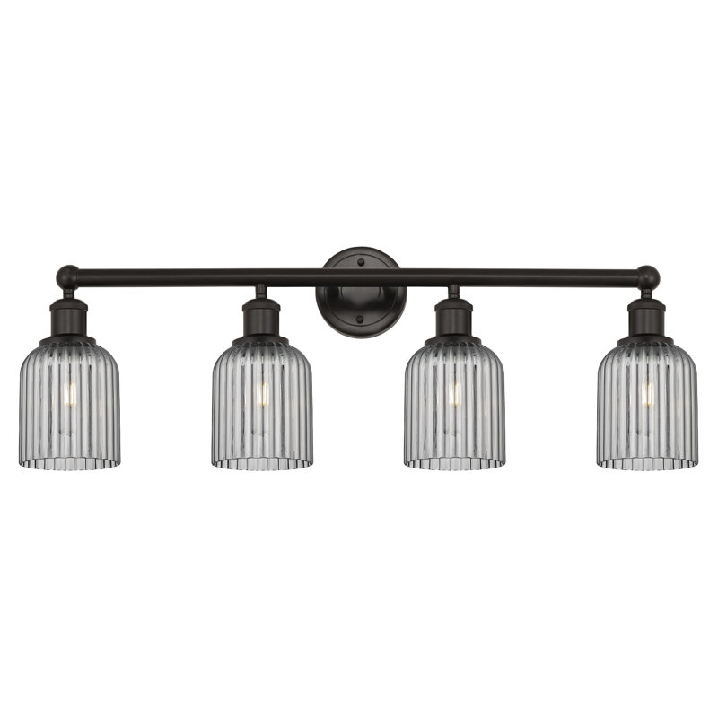 Fiennes 4 - Light Dimmable Vanity Light, Oil Rubbed Bronze, Smoke Gray