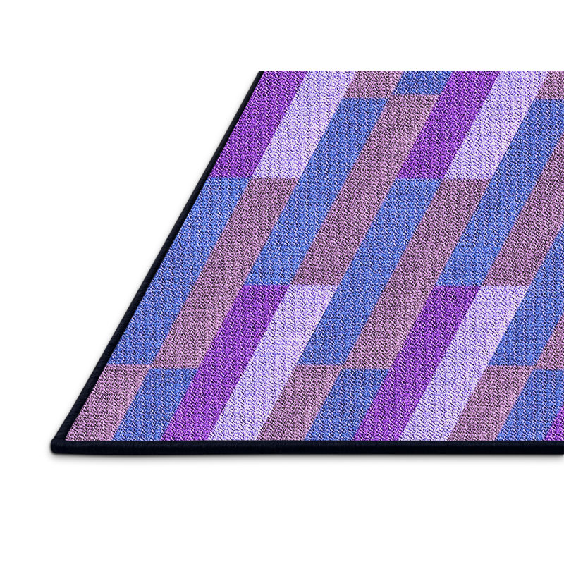 Tapis en laine mauve / rose clair, Rectangle 8 pi x 10 pi