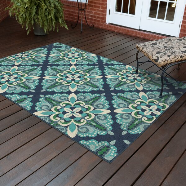 Reversible Plastic Straw Outdoor Rug Water Resistant Outdoor Rugs for  Patios Deck Porch, Camping RV Outside Patio Area Rug Aqua Blue White 