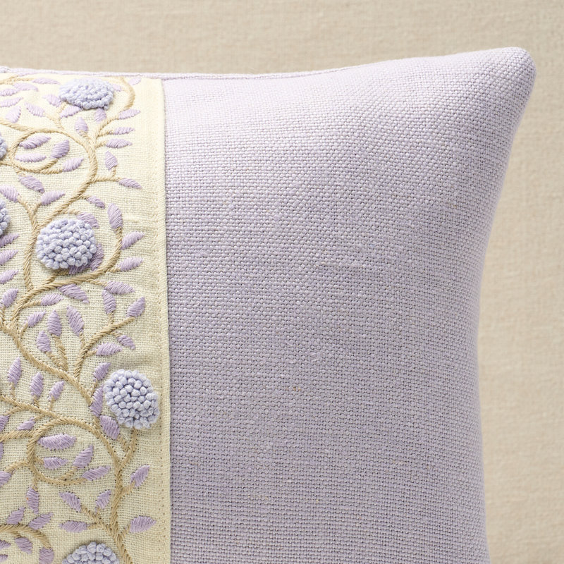 Ashoka Pillow, 16"H x 16"W, Lilac Cream Floral