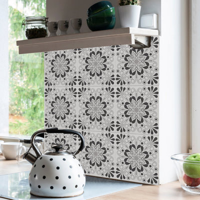 6inch x 6inch Removable Square Vintage Floral Pattern Tile Stickers