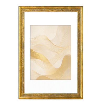 Picture Frame Matte Gold with Mat
