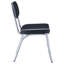 Ensemble de chaises d'appoint noires et chromées (ensemble de 2)-1508585489
