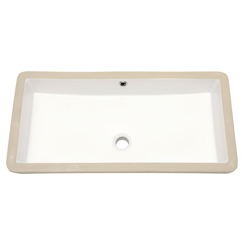 MONSFEST 14'' Ceramic Rectangular Bathroom Sink
