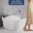 Smart Bidet Toilet With Function, Auto Open & Close Lid, Heated Seat, Warm Water Cleaning And Drying, Foot Sensor For Lid Flush, Led Screen, Remote Control, White Appearance. Multiple Fountain