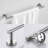 3-Pieces Bathroom Hardware Accessories Set - Towel Bar, Toilet Paper Holder, Robe Towel Hooks-124898172