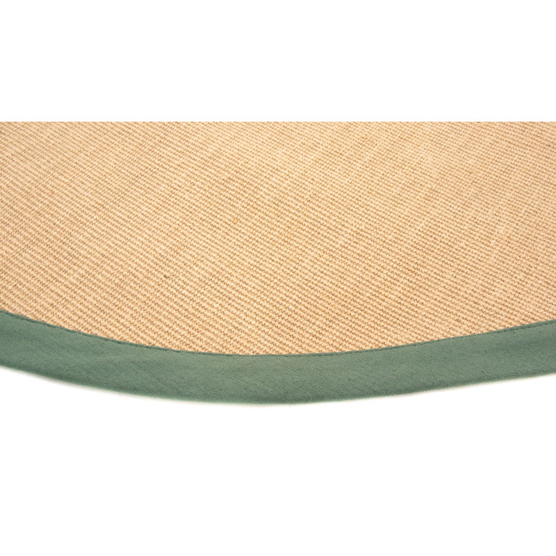 Sisal Hand Woven Green Rug, Round 200cm